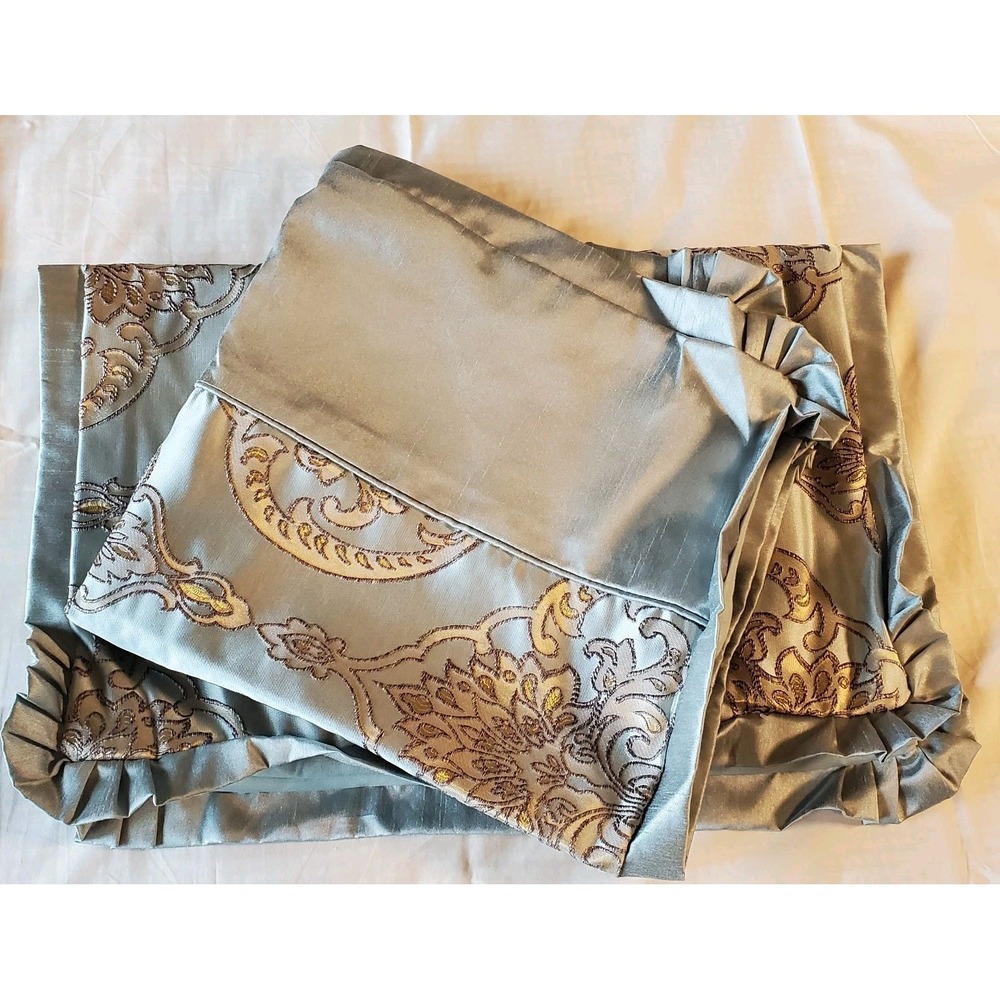 Set Of 2 Chic Home Design Ruffle Floral 1 Standard Pillow Sham And 1 Euro Sham‎